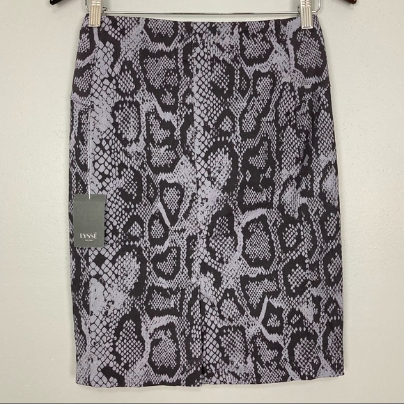 Lysse Charity Pencil Skirt Women’s Size S Stretch Ponte Knit Smoothing Python - Picture 2 of 7